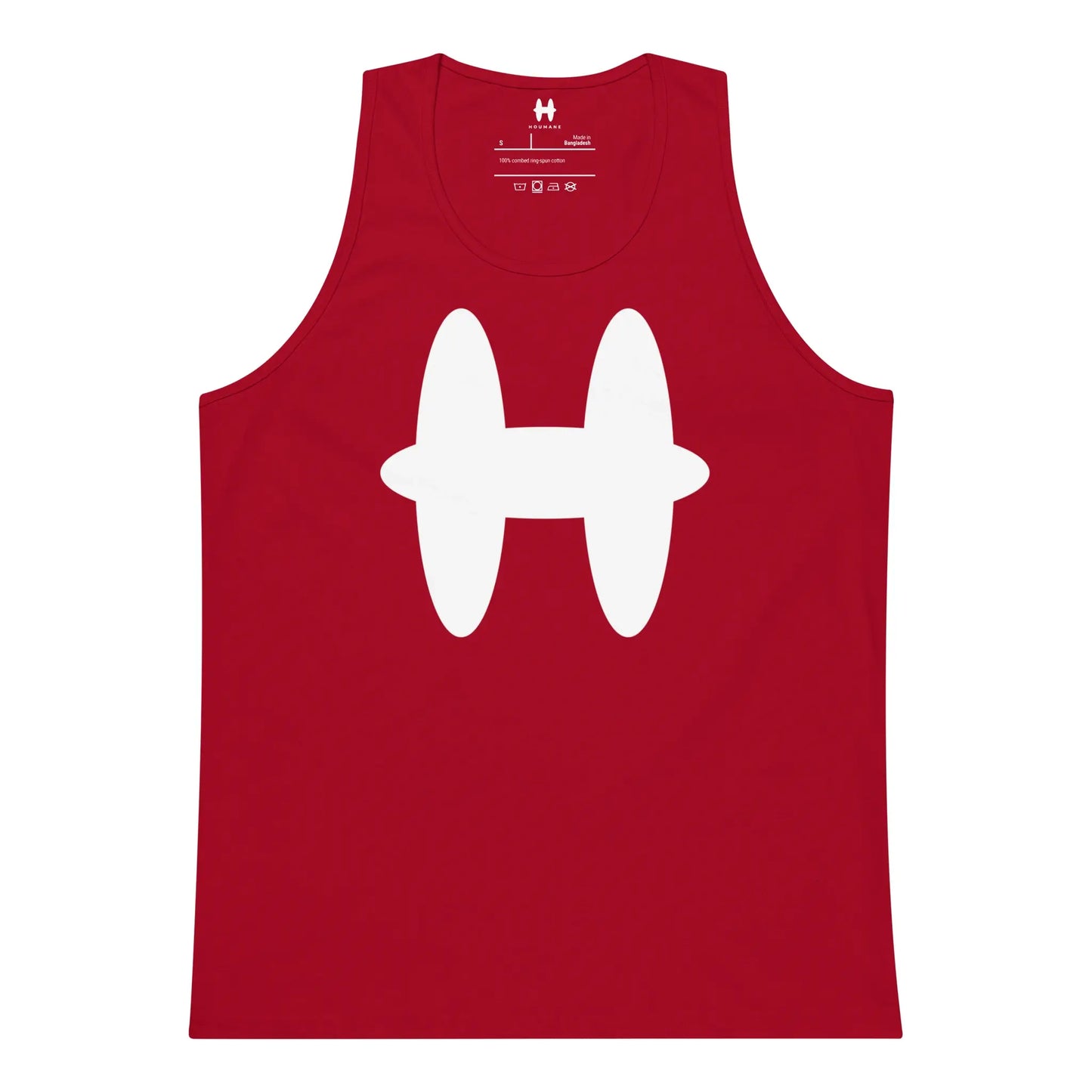 Tank Top in Red, white H logo on chest. 