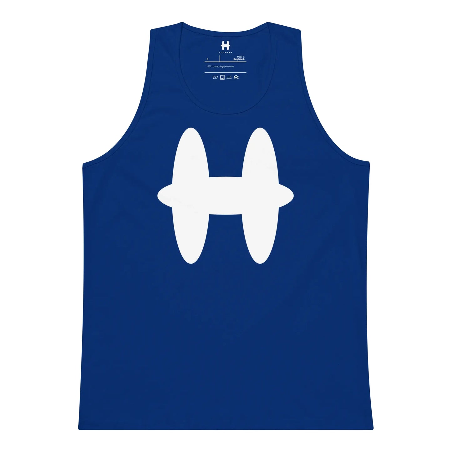 Tank Top in Royal Blue, white H logo on chest. 